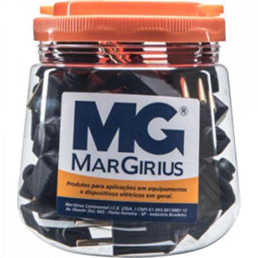 Plugue Desmontável 2P+T 180º 10A Pld1-3 Preto Margirius - Pc - 1