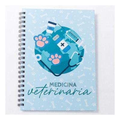 Caderno Universitário 100fls Veterinária Profissões