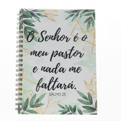 Caderno Capa Dura Universitário 1 Matéria Salmo 23 - O Senhor é Meu Pastor