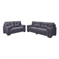 Sofá Julia Conjunto 2 E 3 Lugares Império Estofados Suede Cinza 380 - 3