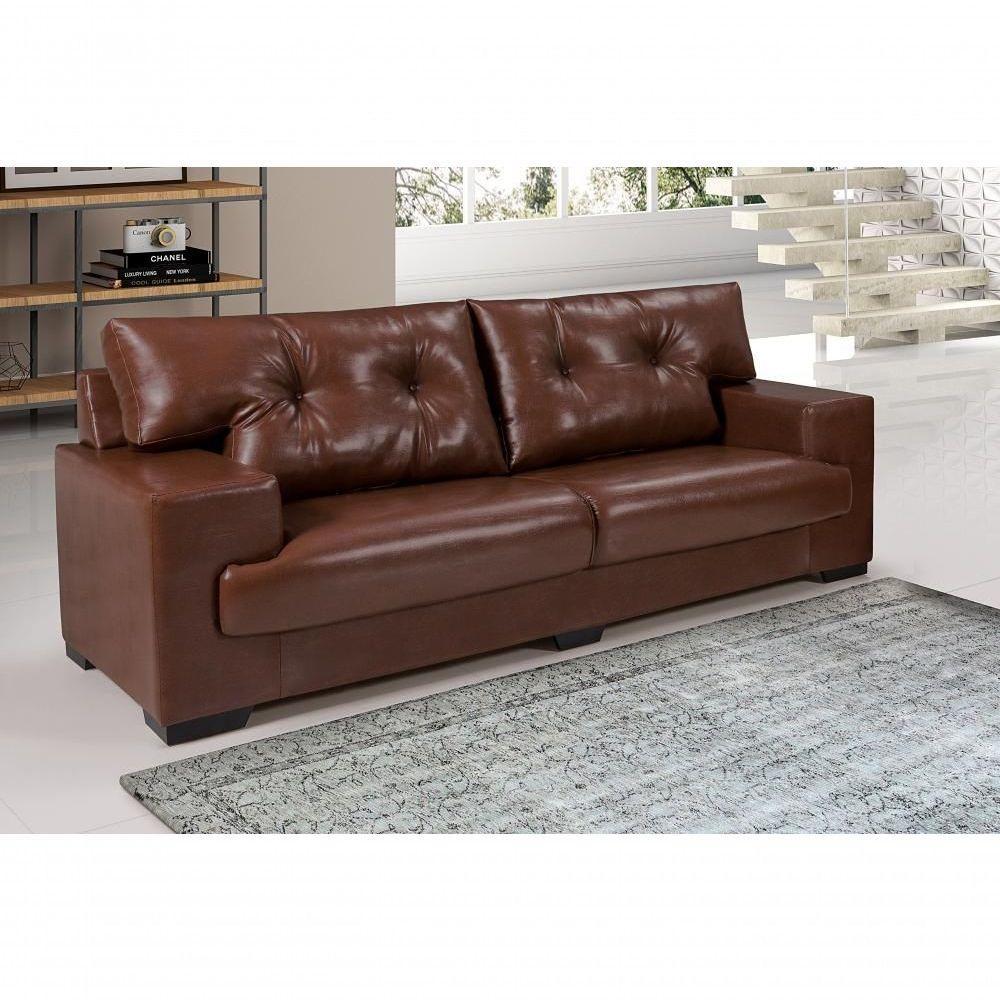 Sofá Julia Conjunto 2 E 3 Lugares Império Estofados Courissimo Pinhão 849 - 3