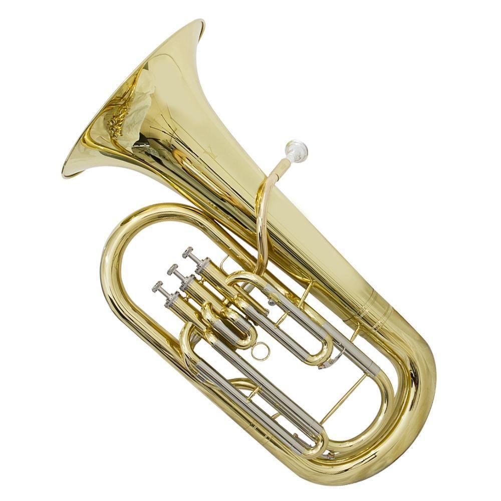 Bombardino Euphonium 3 Pistos Ep 200 Laqueado Dourado Com Case New York [f097] - 4