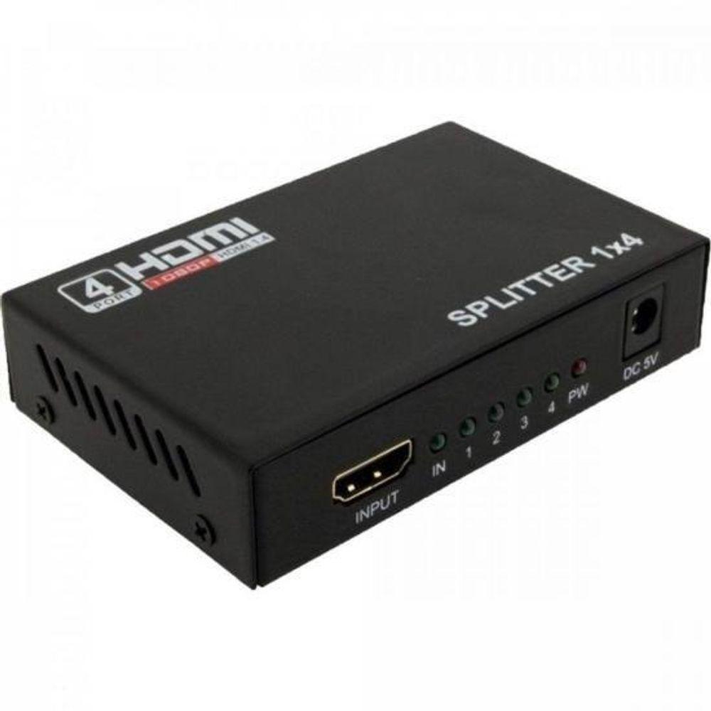 Divisor Hdmi 1 Entrada X 4 Saídas Preto Storm [f002] - 1