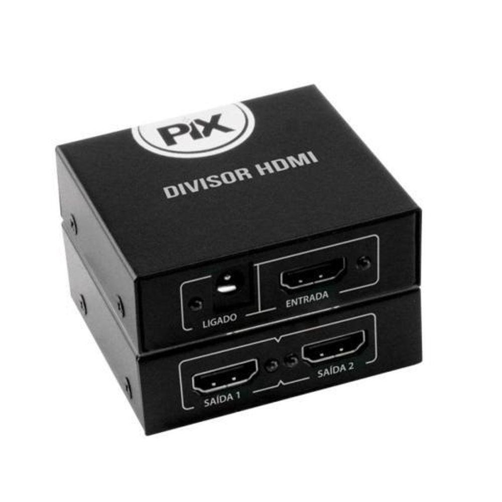 Divisor Hdmi 1.3 1 Entrada X 2 Saídas Preto Pix [f002] - 2