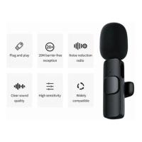 Microfone Lapela Sem Fio Preto Wireless Bluetooth Portátil - 2