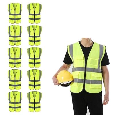 Colete Sinalizador Refletivo Faixa Kit 10 Unidades Trabalho Epi Segurança