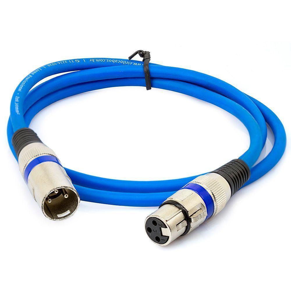 Cabo Canon Macho X Fêmea Balanceado Azul - 10 Metros - 1