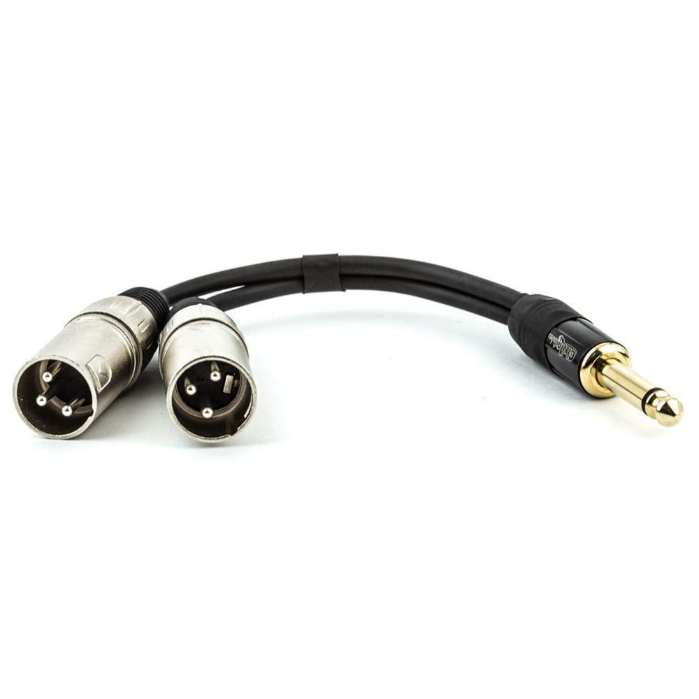 Cabo P10 Estereo Para 2 Xlr - 30 Cm - 1