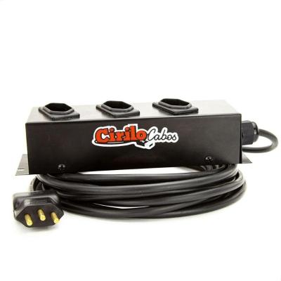 Extensão Cabo Pp 3x1,50 De 3 Tomadas 10a - 60 Metros