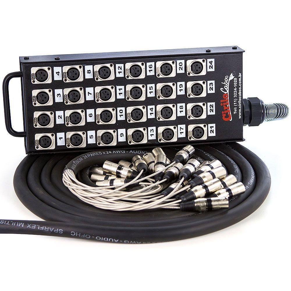 Medusa 24 Vias Montada Com Conectores Cirilo Cabos 35 Metros - 1