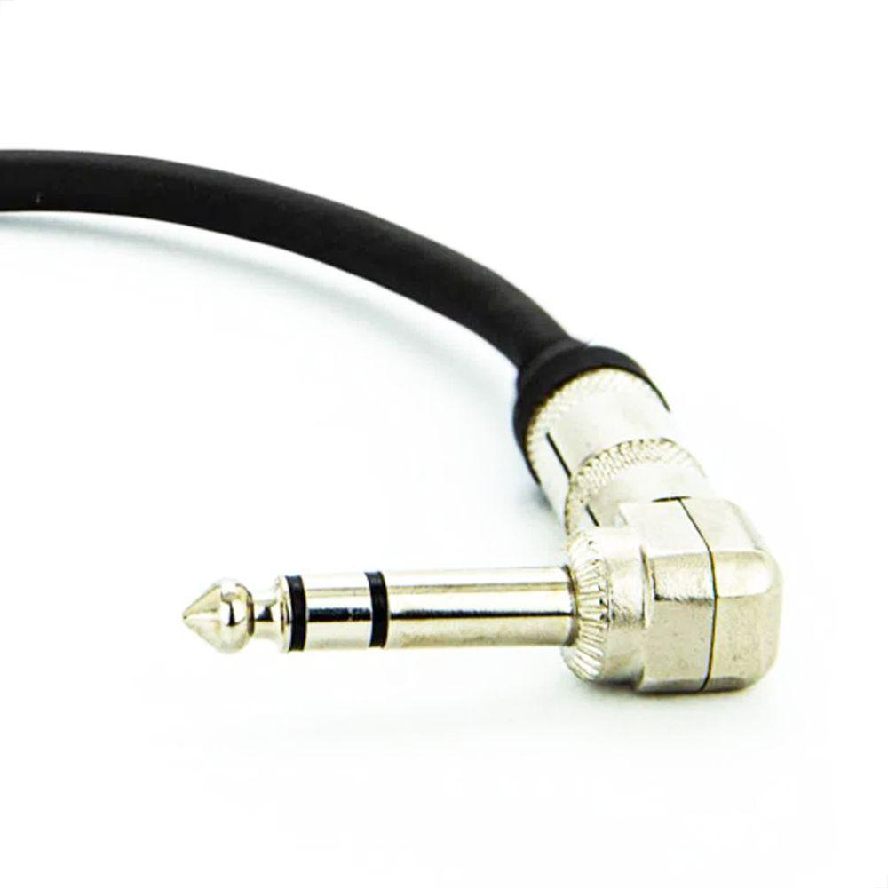 Cabo Adaptador P10 90º X P10 90º Estereo - 2 Metros - 3