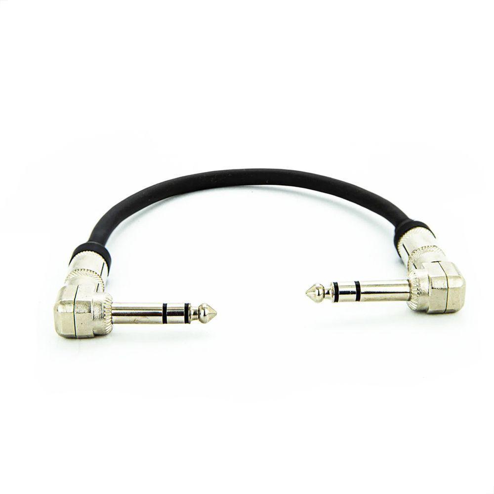 Cabo Adaptador P10 90º X P10 90º Estereo - 30 Cm - 1