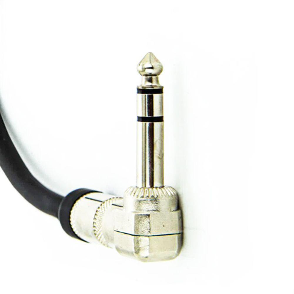 Cabo Adaptador P10 90º X P10 90º Estereo - 3 Metros - 6