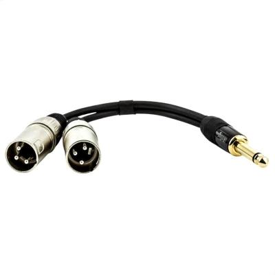 Cabo Adaptador P10 Mono Para 2 Xlr Macho -1 Metro