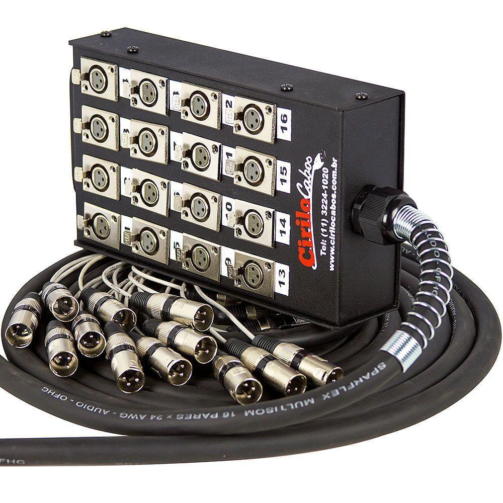 Medusa 16 Vias Montada Com Conectores Cirilo Cabos 50 Metros - 1