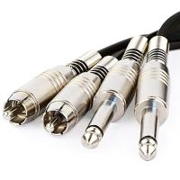 Cabo 2 P10 Mono Para 2 Rca Santo Angelo - 3 Metros - 6