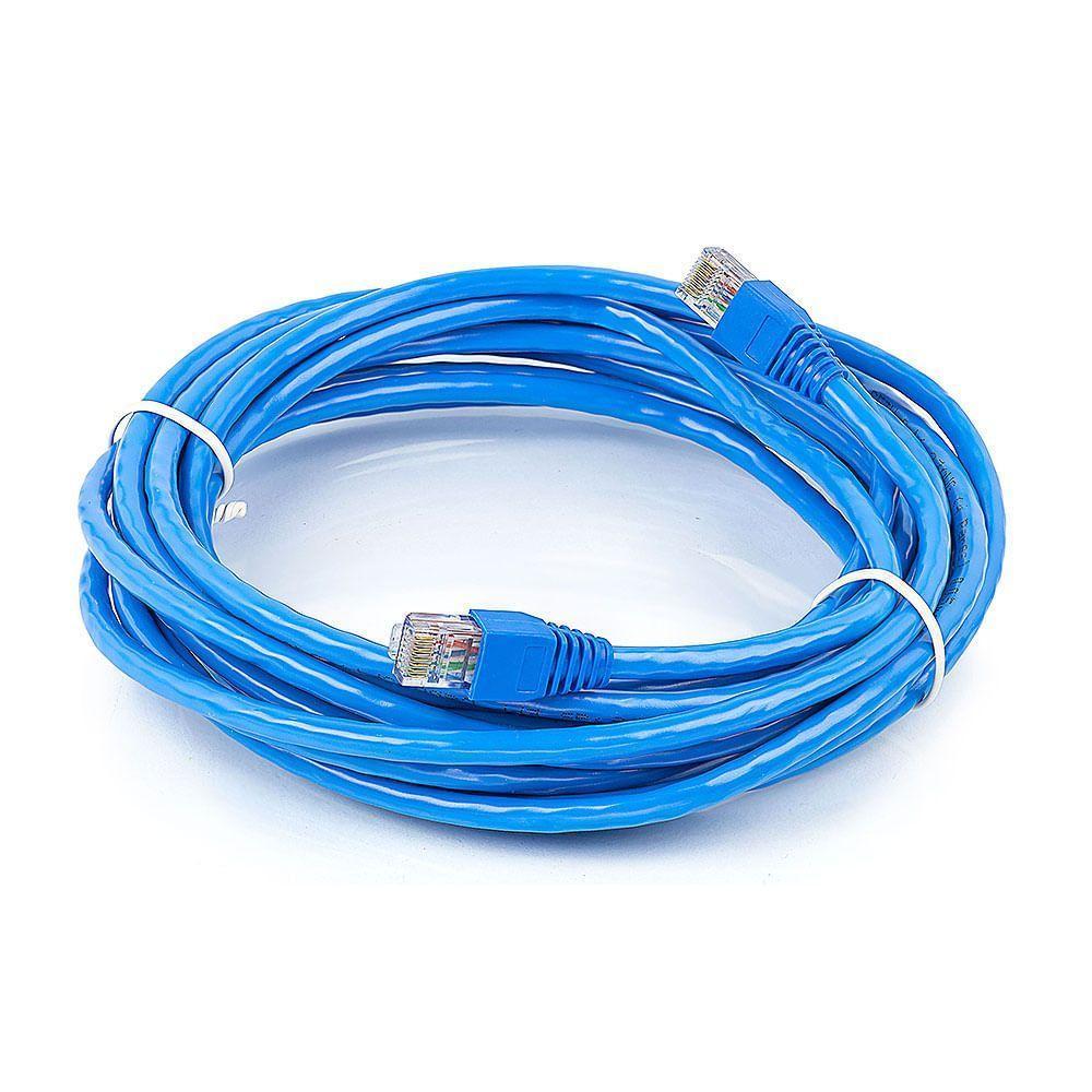 Patch Cord Cat5e Montado Azul - 8 Metros - 1