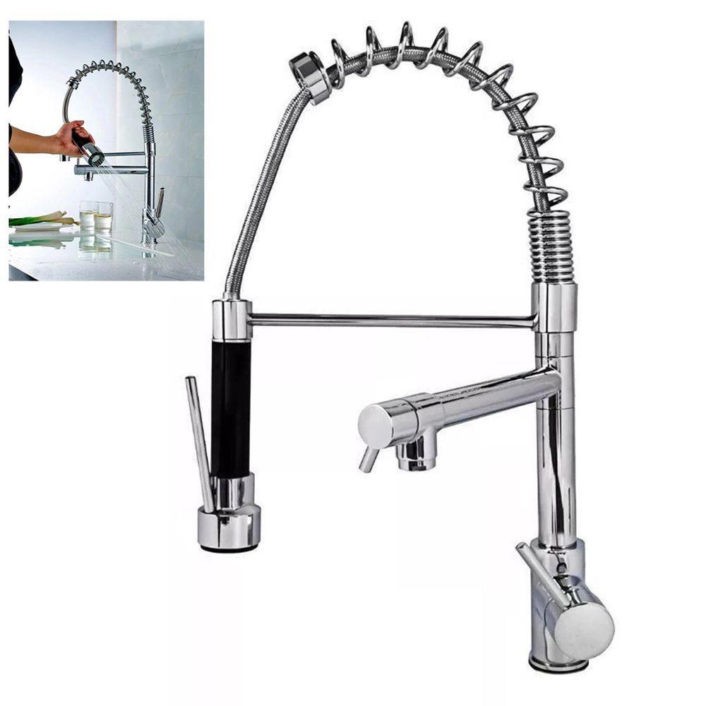 Torneira Monocomando Dois Jatos Misturar Agua Quente Fria Cozinha Gourmet Mesa Cuba Bancada Luxo - 1