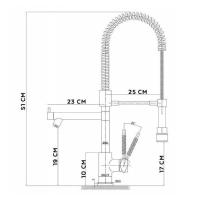 Torneira Monocomando Dois Jatos Misturar Agua Quente Fria Cozinha Gourmet Mesa Cuba Bancada Luxo - 7