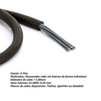 Medusa 6 Vias Montada Conectores Amphenol - 100 Metros - 5