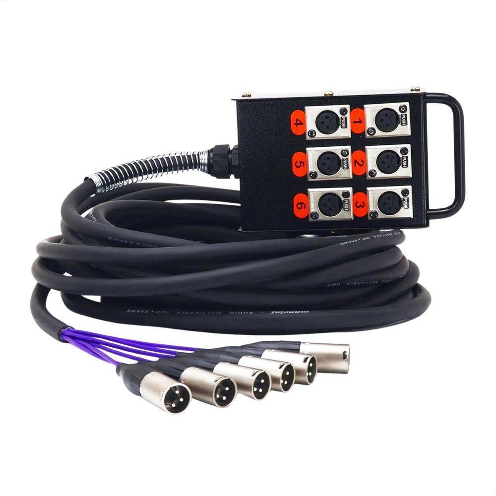 Medusa 6 Vias Montada Conectores Amphenol - 25 Metros - 1