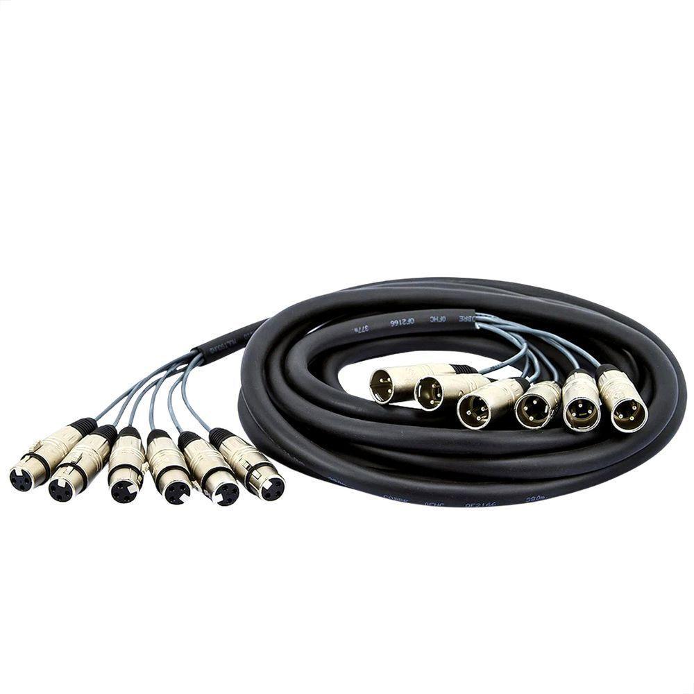 Multicabos Com Conectores Xlr 6 Vias - Cirilo Cabos, 90mts - 1