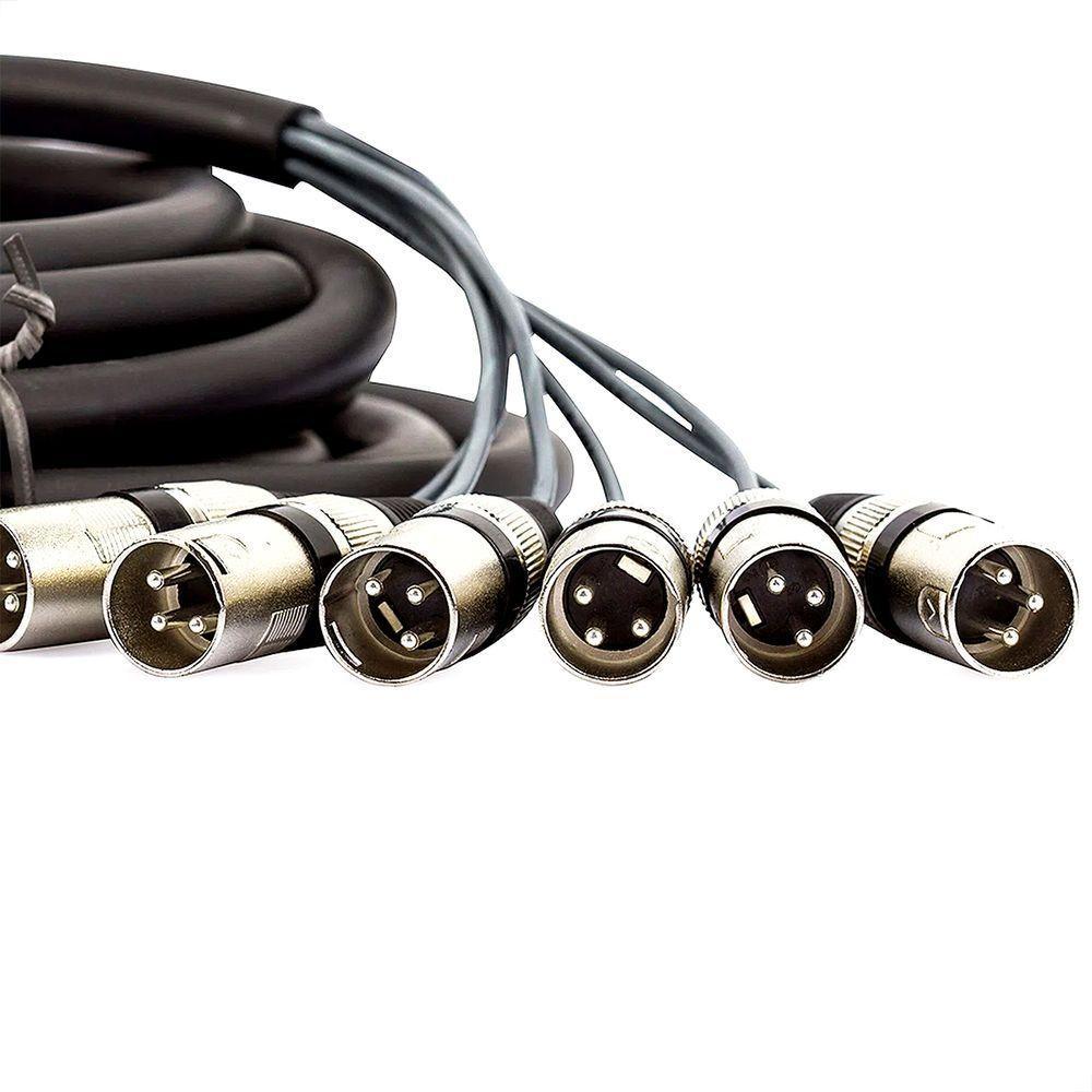 Multicabos Com Conectores Xlr 6 Vias - Cirilo Cabos, 90mts - 6