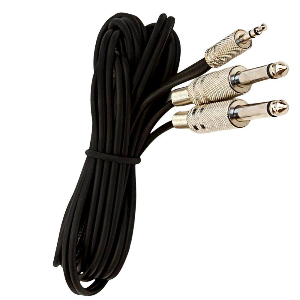 Cabo P2 Estéreo Para 2 P10 Mono - 4 Metros - 6