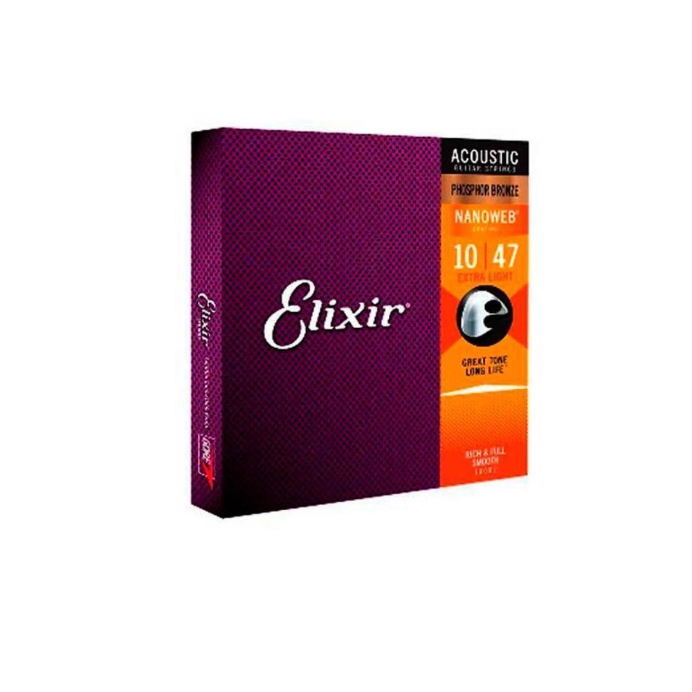 Corda .010 Extra Light Phosphor Bronze Violão Aço Elixir [f108] - 1