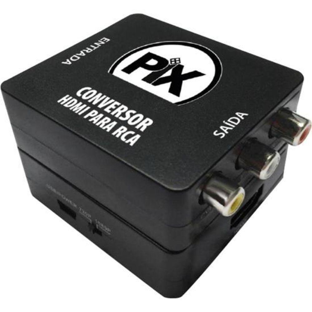 Conversor Hdmi Para Rca Preto Pix [f002] - 1