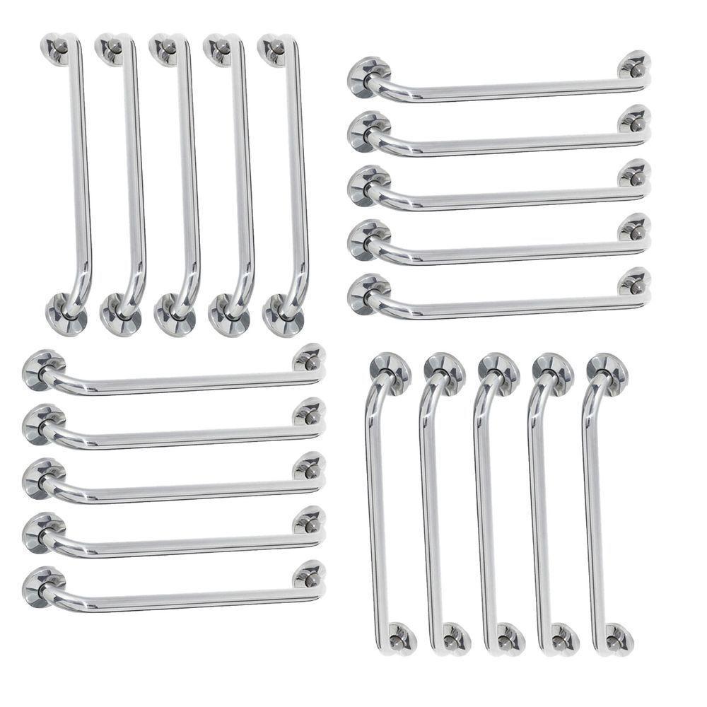 Alça Barra Apoio 60 Cm Inox Kit 20 Unidades Acessibilidade Idoso Gestante Deficiente Segurança Box Banheiro Corrimao - 1