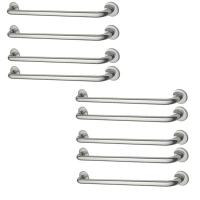 Alça De Apoio Barra 70cm Inox Kit 9 Unidades Idoso Acessibilidade Gestante Deficiente Segurança Anti Queda Acidente Banheiro Box Corrimao - 1