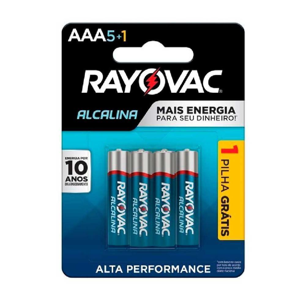Pilha Alcalina Aaa6 Rayovac Cartela Com 06 Unidades [f108] - 1