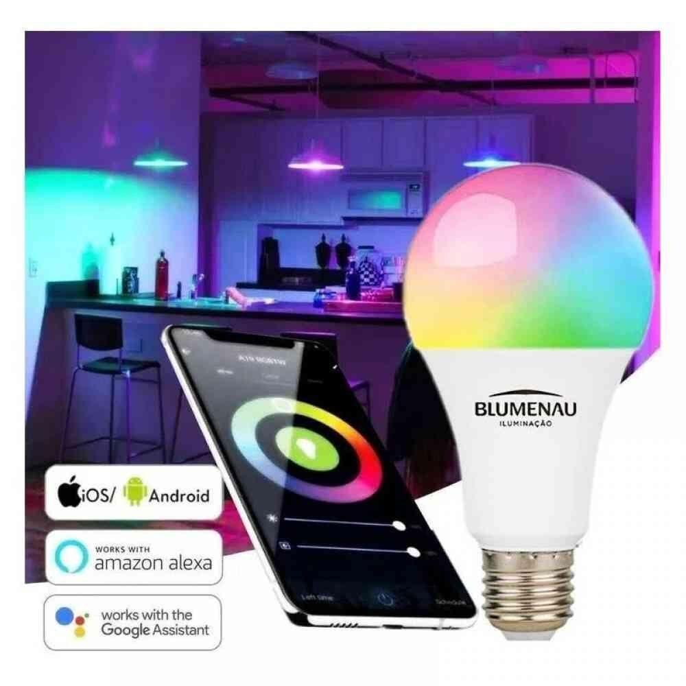 Lâmpada Led Smart Wifi 9W Rgb Alexa Google Infinity Blumenau - 4