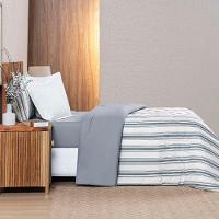 Edredom Mimis Casal Super King Tecido Malha Dupla Face 100% Algodão Extra Macio - Cinza - 2