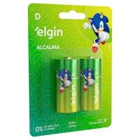 Pilha Alcalina Tipo D Elgin - Cartela Com 02 Unidades [f108] - 1