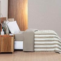 Edredom Mimis Casal King Tecido Malha Dupla Face 100% Algodão Extra Macio - Cáqui - 3