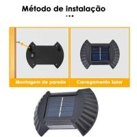 Luminaria Solar Parede Led Spot Arandela Externa Balizador Ambientes Casa Jardim Area Pati