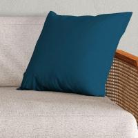 Kit Trio Capas De Almofadas Estampadas Em Veludo Suede 45cm X 45cm - Decoração Para Sala Cor Azul - 4