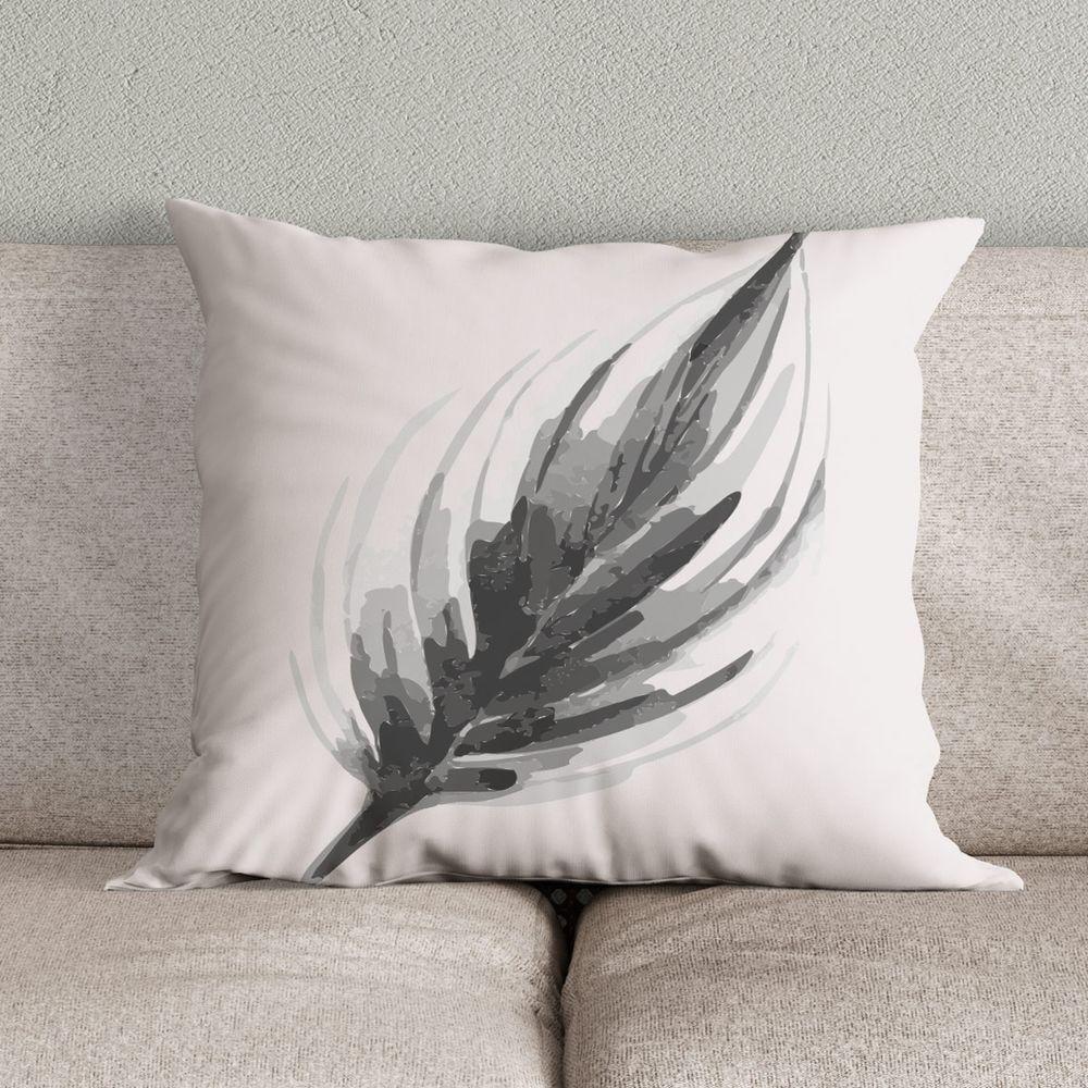 Kit Trio Capas De Almofadas Estampadas Em Veludo Suede 45cm X 45cm - Decoração Para Sala Cor Cinza - 3