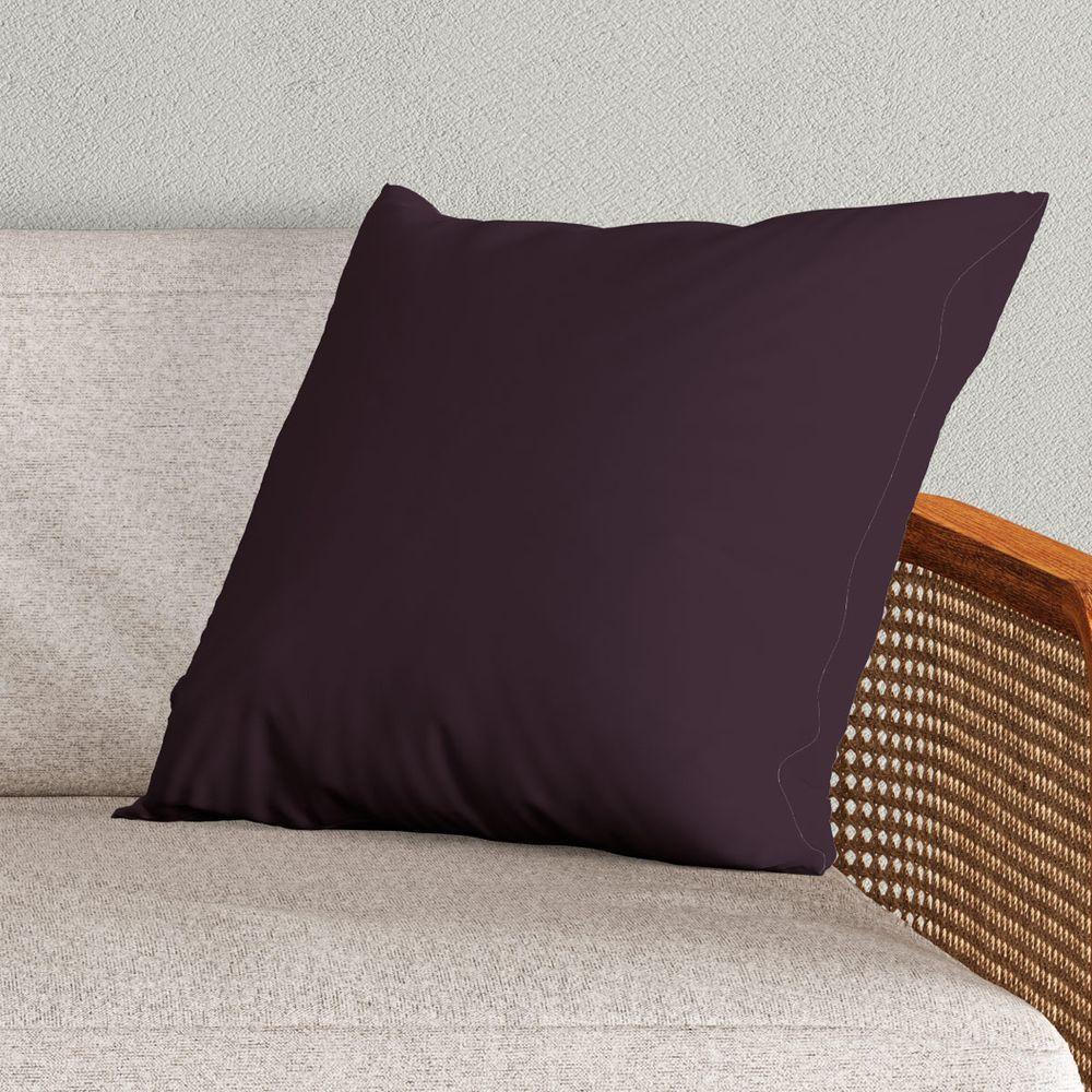 Kit Trio De Almofadas Cheias Estampadas Em Veludo Suede 45cm X 45cm Enchimento Em Refil Silicone - Decoração Para Sala Cor Uva - 2