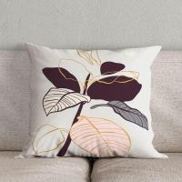 Kit Trio De Almofadas Cheias Estampadas Em Veludo Suede 45cm X 45cm Enchimento Em Refil Silicone - Decoração Para Sala Cor Uva - 3