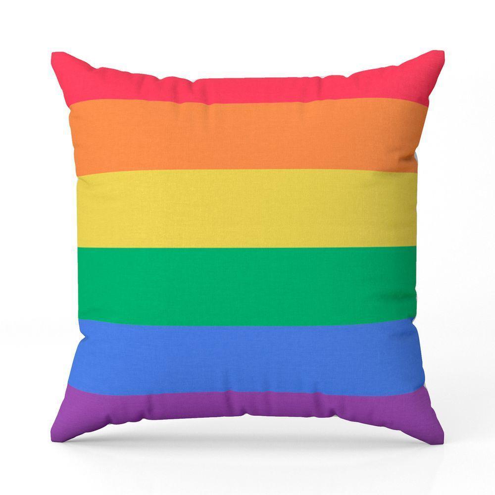Almofada Avulsa Cheia Estampada Bandeiras Lgbt Cores 45cm X 45cm Com Refil Cor Lgbt - 2