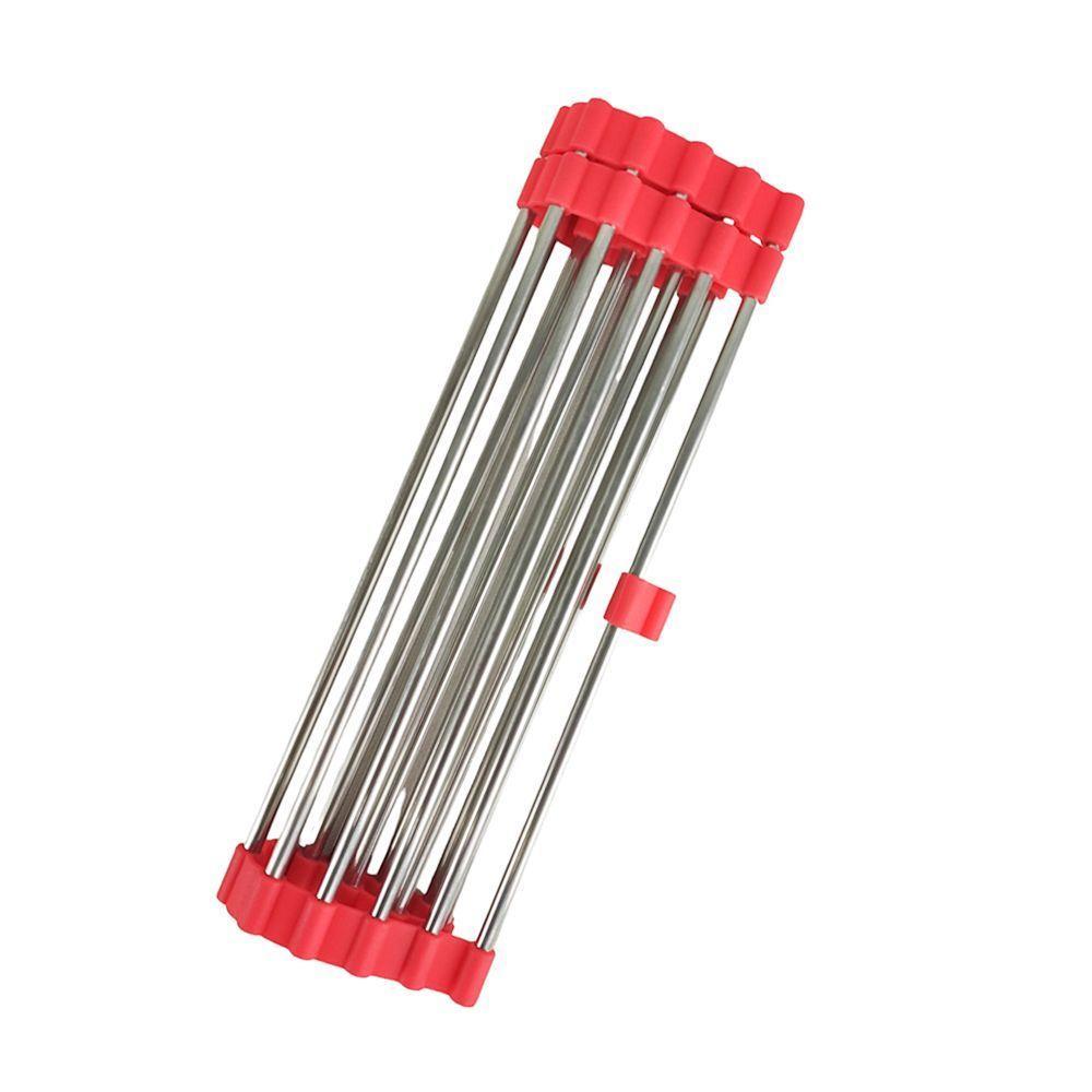 Escorredor Esteira Cozinha Louça Pia Cuba Extensivo Inox Silicone Compacto Flexivel Multiuso Pratico - 8