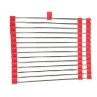 Escorredor Esteira Cozinha Louça Pia Cuba Extensivo Inox Silicone Compacto Flexivel Multiuso Pratico - 9