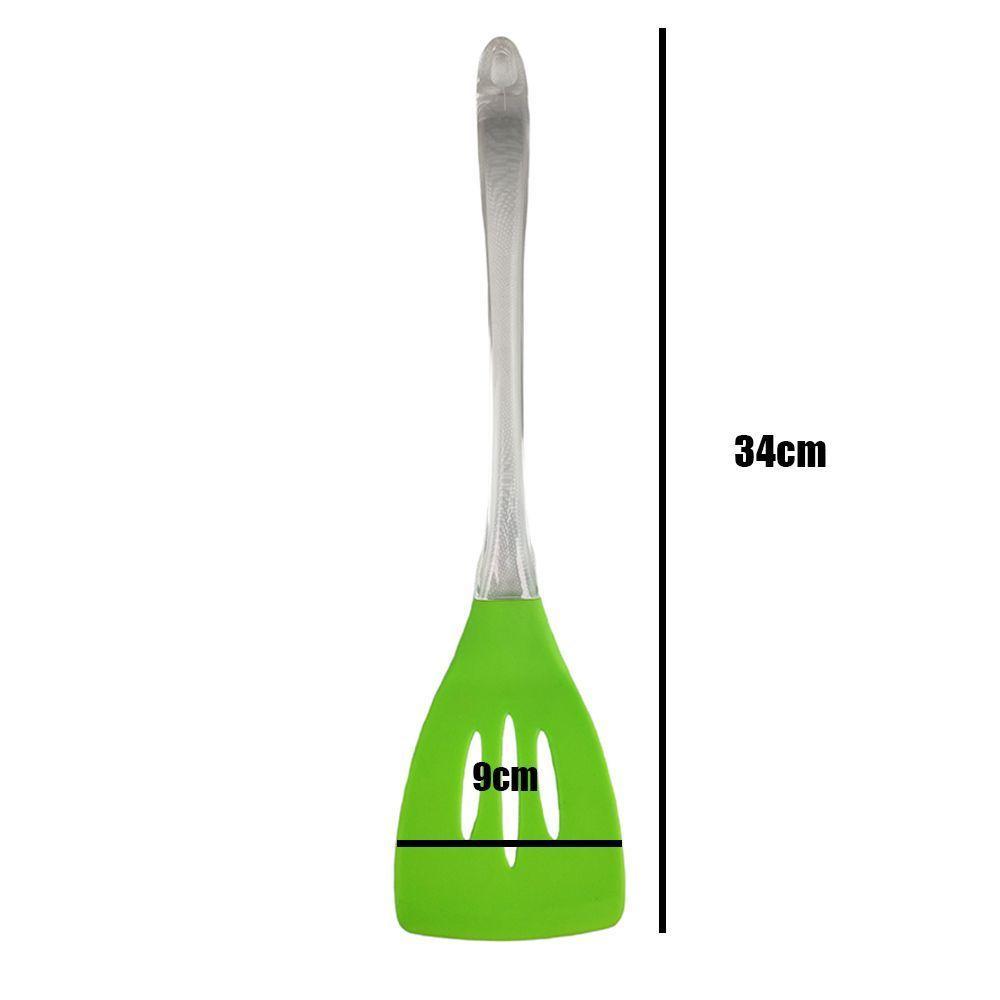 Utensilio De Cozinha Kit 3 Peças Espatula Escumadeira Colher Massa Arroz Receita Refeiçao Silicone - 5