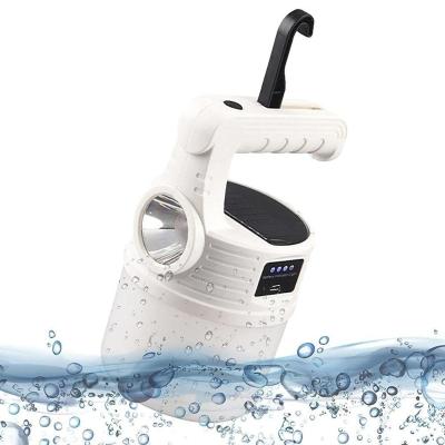 Luminaria Solar Lanterna Duplo Led 2 Em 1 Gancho Pendurar Camping A Prova De Agua Portatil