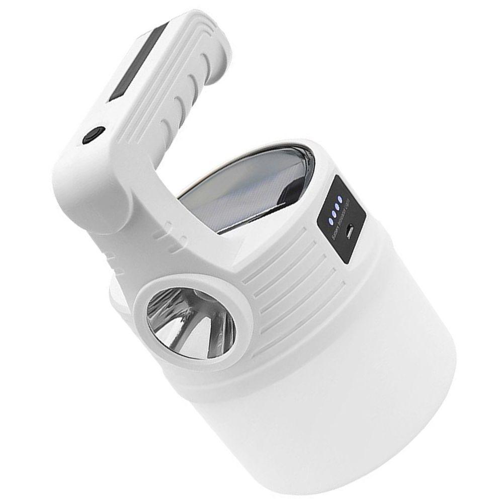 Luminaria Solar Lanterna Refletor Usb 2x1 Duplo Led Gancho A Prova De Agua Portatil Acampamento - 1