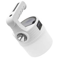 Luminaria Solar Lanterna Refletor Usb 2x1 Duplo Led Gancho A Prova De Agua Portatil Acampamento - 1