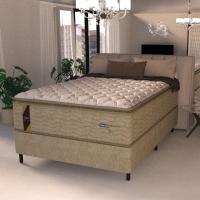 Cama Box Colchão Casal Molas Guarda Costas Max 138x188x78cm Branco/bege Probel Bege/bco - 2